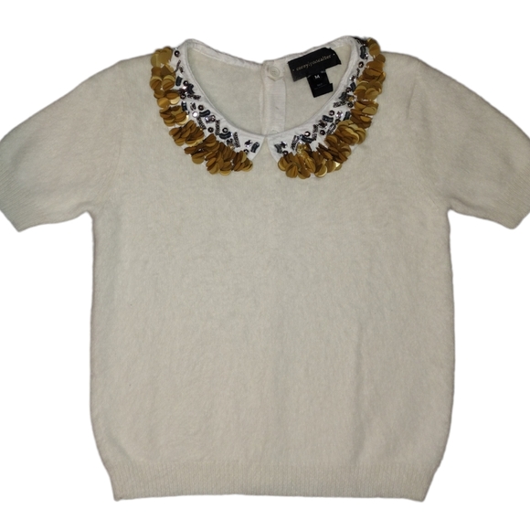 🔥BOGO 50%💥 COREY LYNN CALTER size Medium Angora Sweater Ivory - Picture 1 of 12